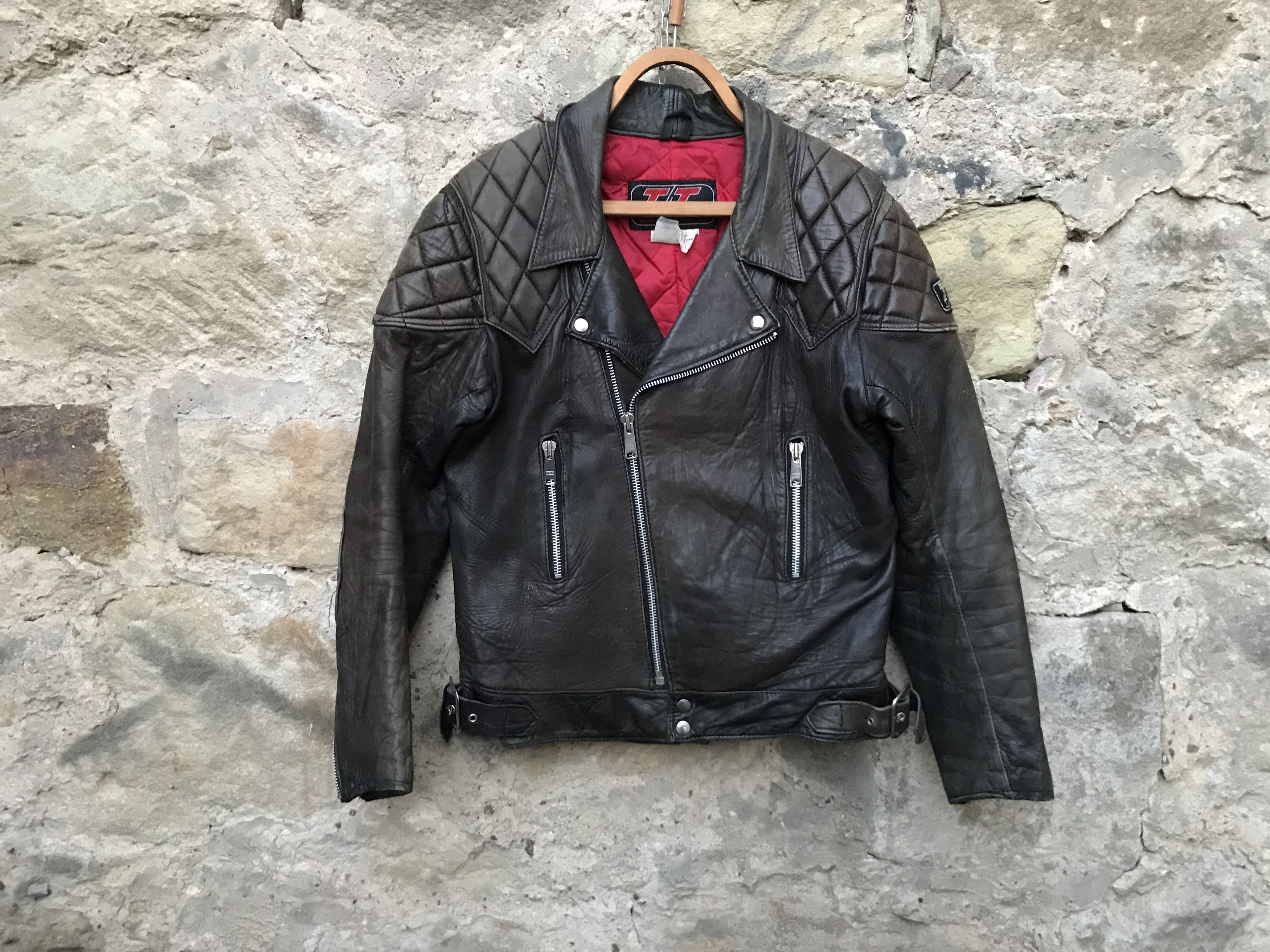 Vintage VINTAGE 80's AMI LONDON LEATHER MOTORCYCLE JACKET | Grailed