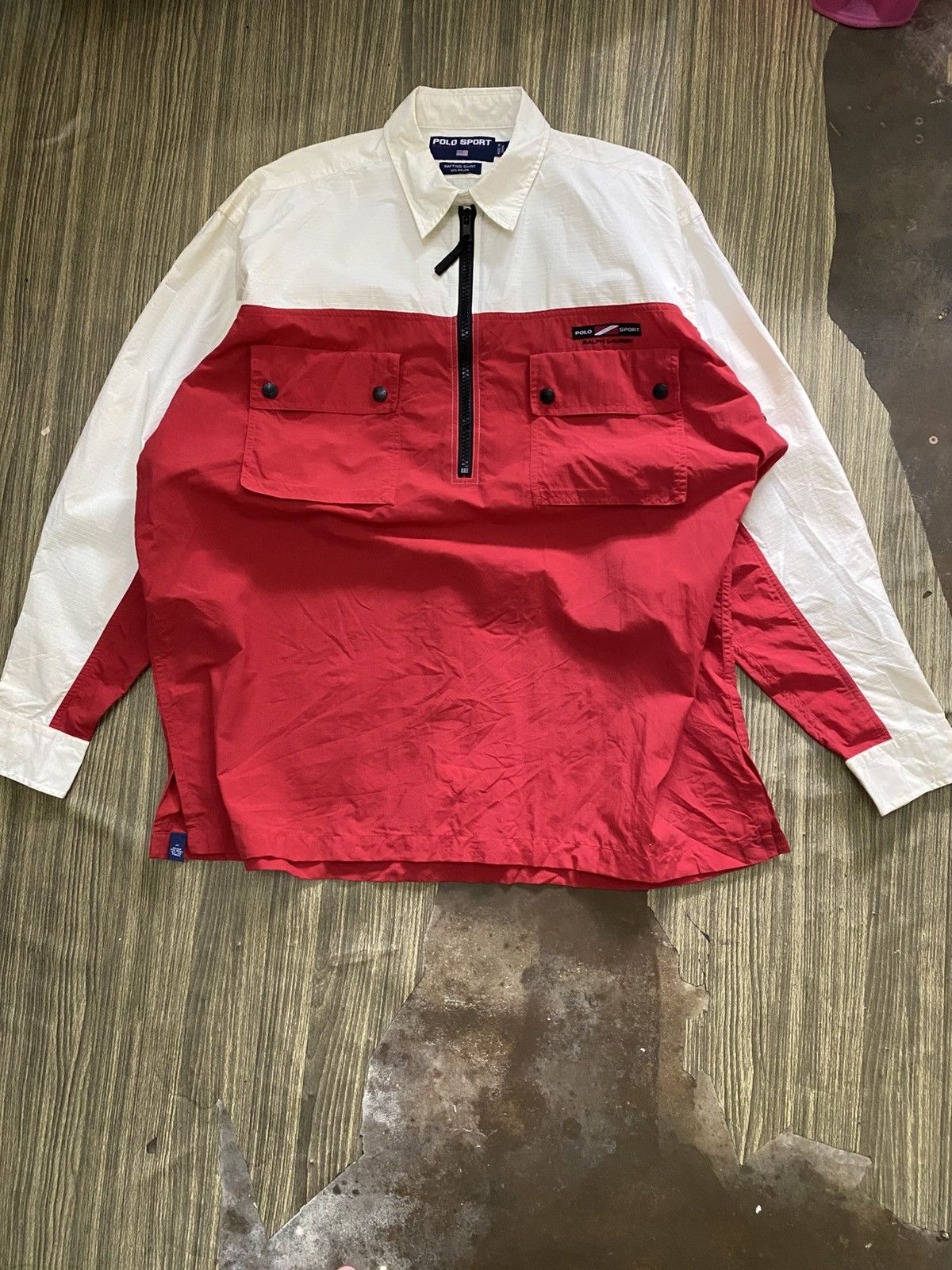 Polo Ralph Lauren Vintage Polo Sport Rafting 2 Pocket Half Zipper Split Colour Size US L / EU 52-54 / 3 - 2 Thumbnail