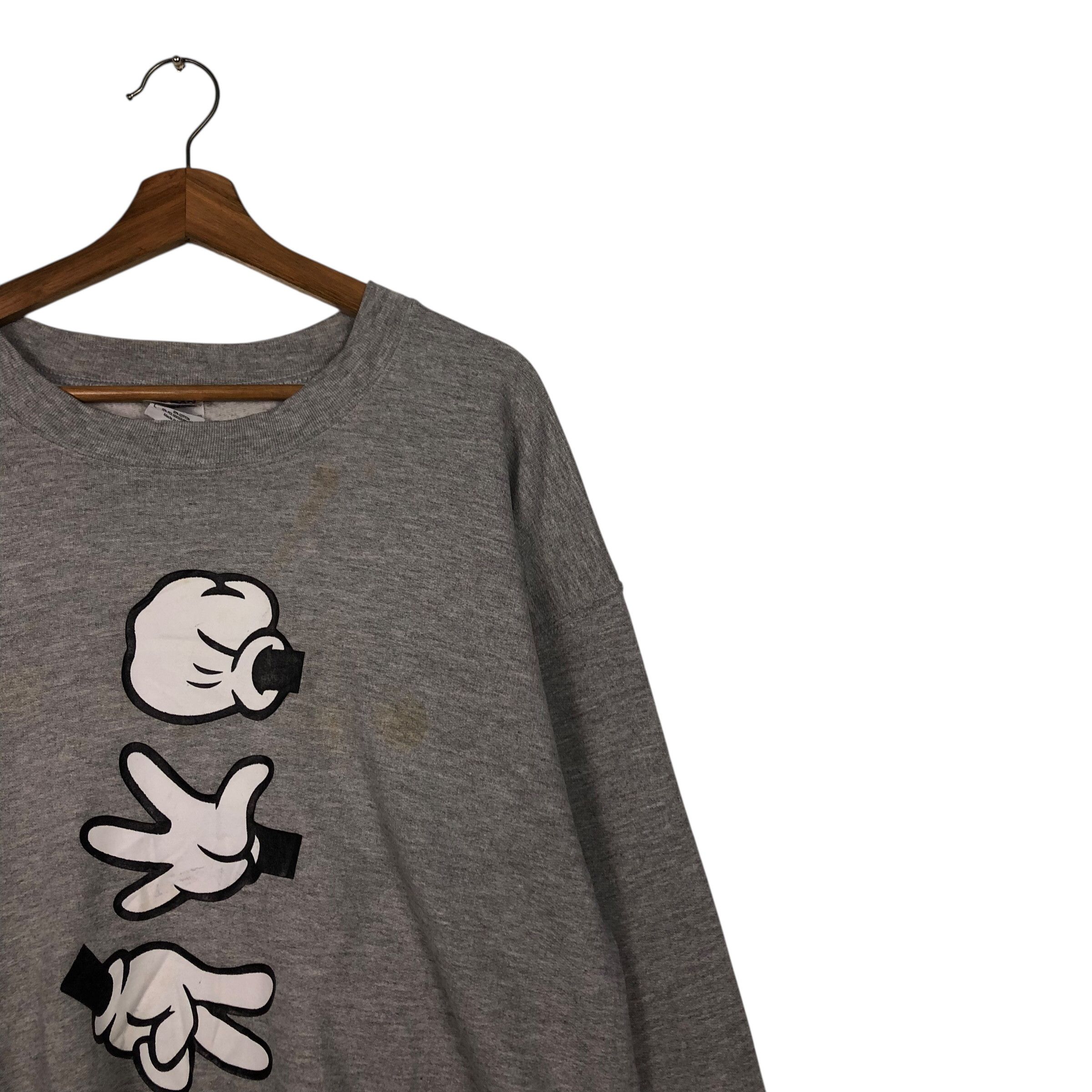 Japanese Brand 📌Vintage Sweatshirt Crewneck Mickey Mouse Hand Style Size US L / EU 52-54 / 3 - 7 Thumbnail