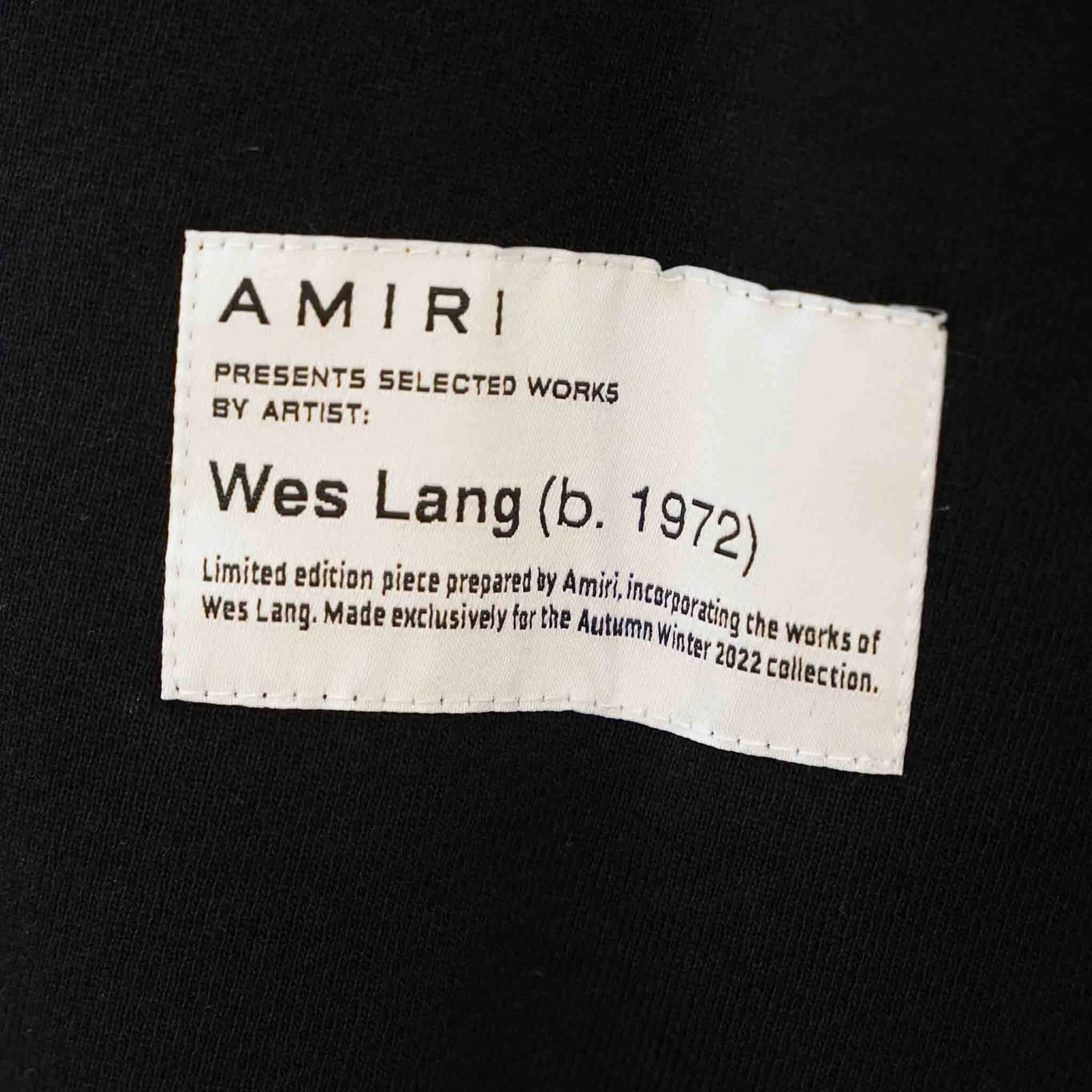 Amiri × Wes Lang o1w1db11224 Dream Zip Hoodie in Black Size US L / EU 52-54 / 3 - 5 Thumbnail