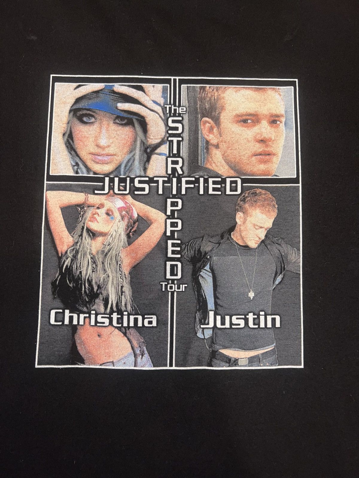 Band Tees Vintage 2002 Justin Timberlake/Christina Justified Tour Tee Size US XL / EU 56 / 4 - 2 Thumbnail