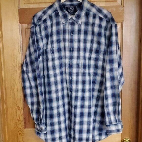 G.H. Bass & Co. G.H. Bass & Co. BASS Teal Plaid Casual Buttoned Down Sz. L S Size US L / EU 52-54 / 3 - 2 Thumbnail