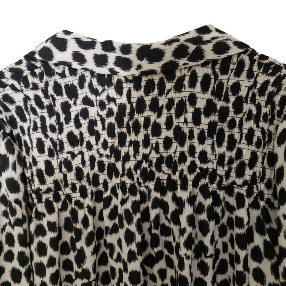Designer CT198a Ladies Rose + Olive Animal Print Button Down Shirt M Size M / US 6-8 / IT 42-44 - 4 Thumbnail