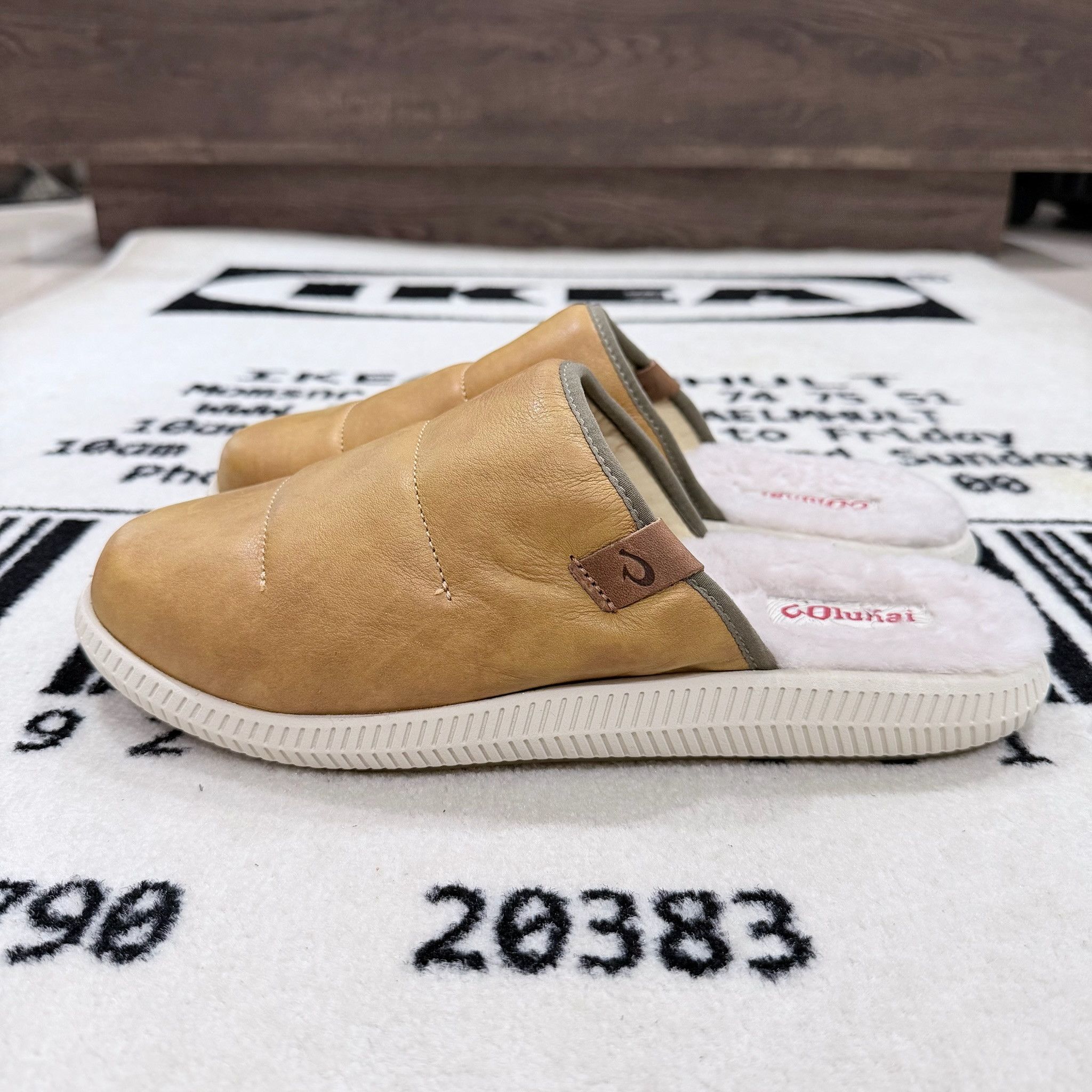 Olukai Olukai Mua’Ili Leather Slippers Shearling Lining Mule Size US 9 / EU 42 - 3 Thumbnail