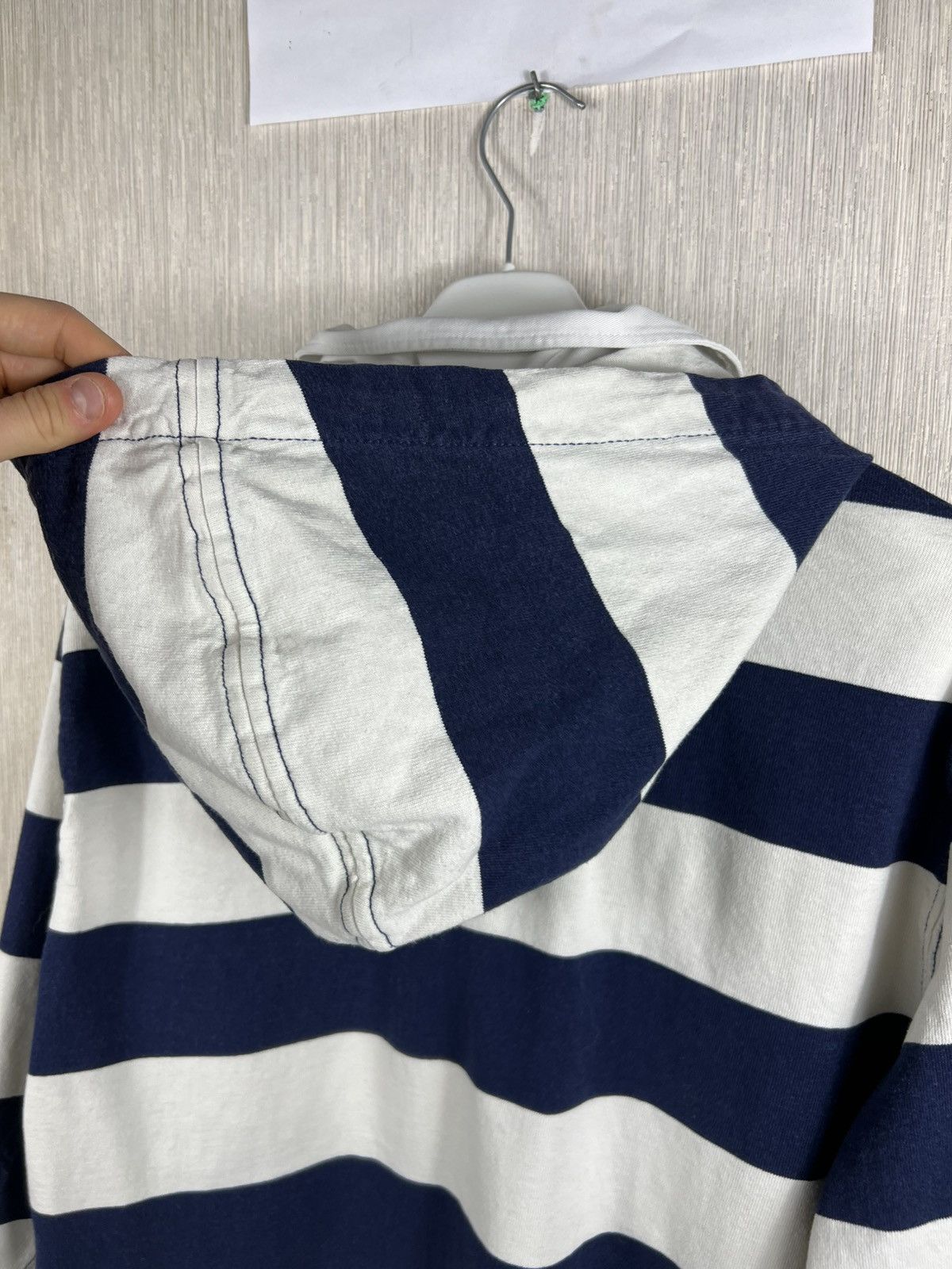 Polo Ralph Lauren Vintage 90s Polo Ralph Lauren striped golf hoodie chest logo Size US XL / EU 56 / 4 - 24 Thumbnail