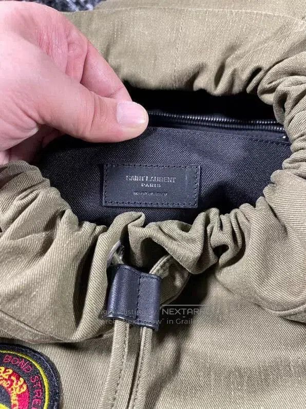 Yves Saint Laurent military green patch backpack from saint laurent. Size ONE SIZE - 5 Thumbnail