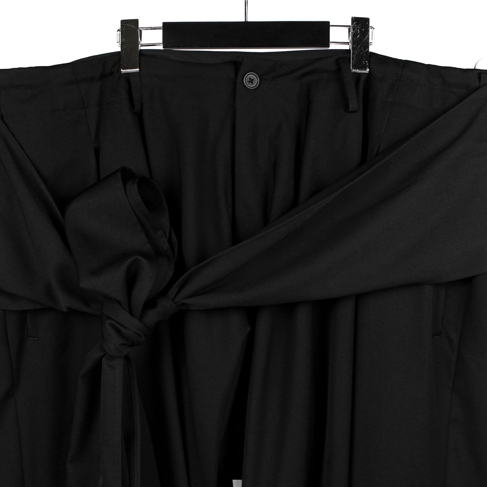 Yohji Yamamoto Yohji Yamamoto Pour Homme - W/Gabardine Tie Drape Pants Size US 30 / EU 46 - 13 Thumbnail
