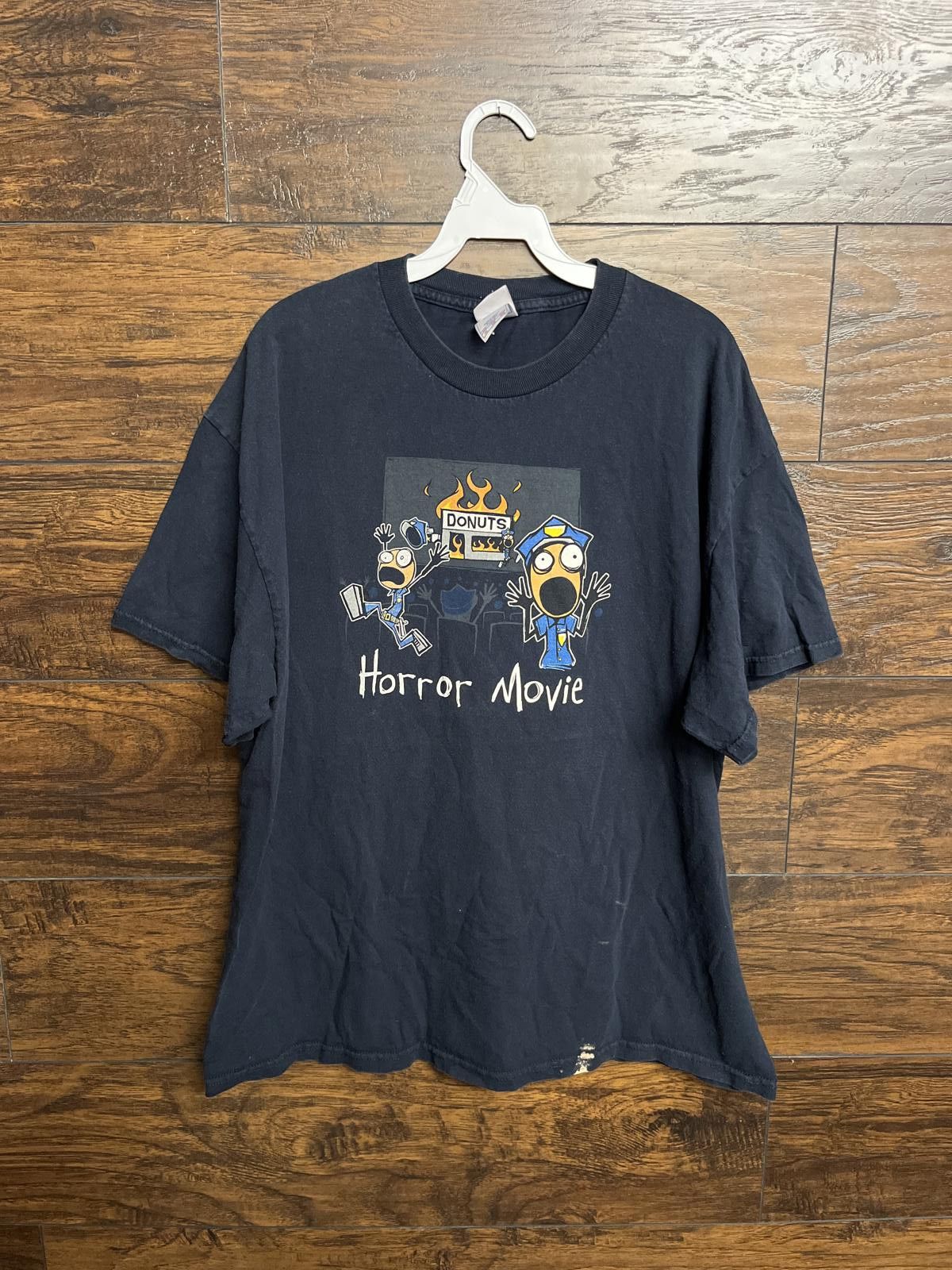 Designer Y2K T-shirt Cops Horror Movie Donut Shop Fire Funny Tee XL Size US XL / EU 56 / 4 - 1 Thumbnail