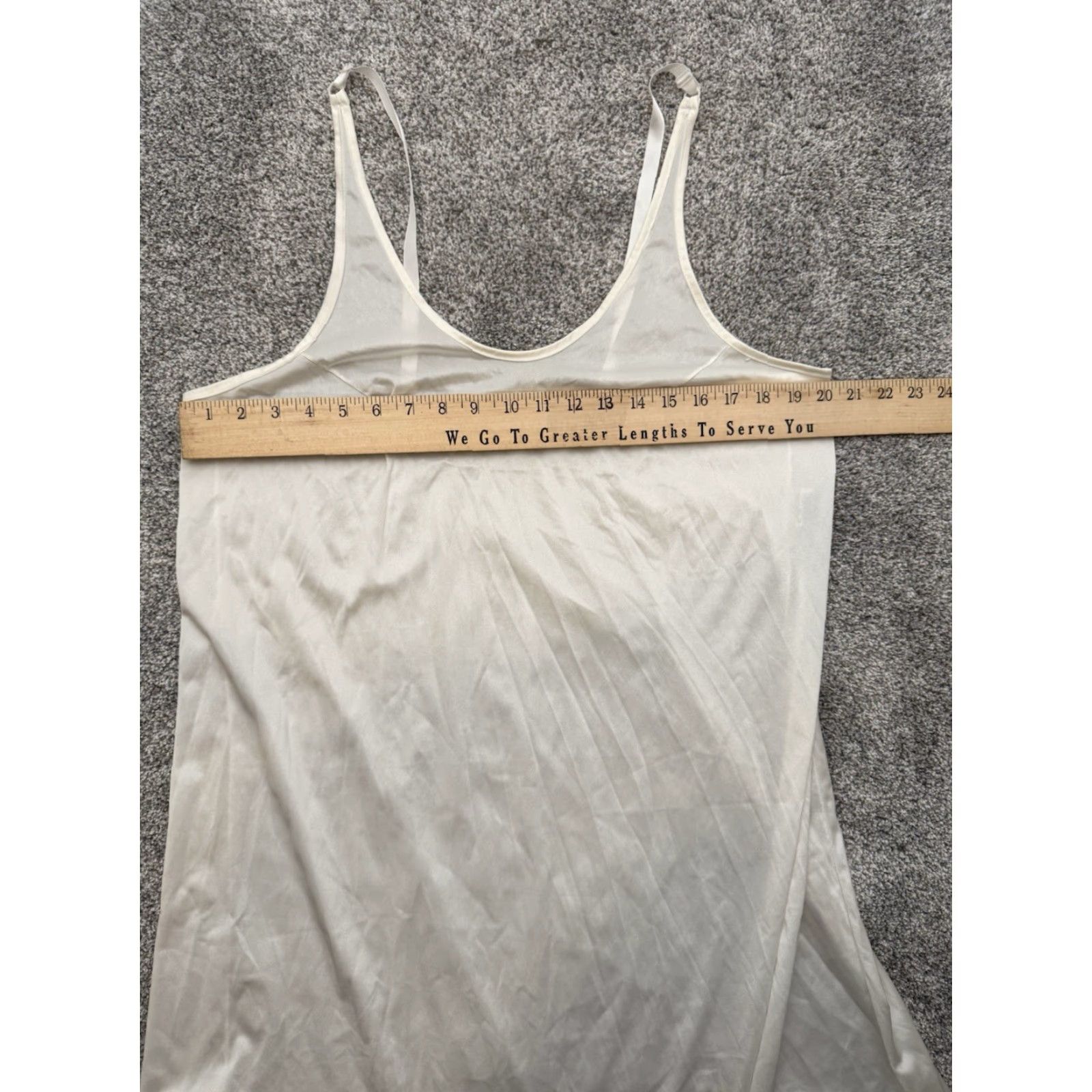 Vintage VINTAGE Velrose Slip Dress L White Satin 80s 90s Womens Adjustable Strap Boudoir Old Money Full Slip Size L / US 10 / IT 46 - 6 Thumbnail