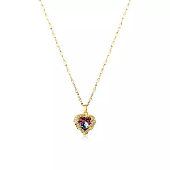 The Unbranded Brand Luxury Stainless Steel Zircon Crystal Necklace Size ONE SIZE - 1 Thumbnail