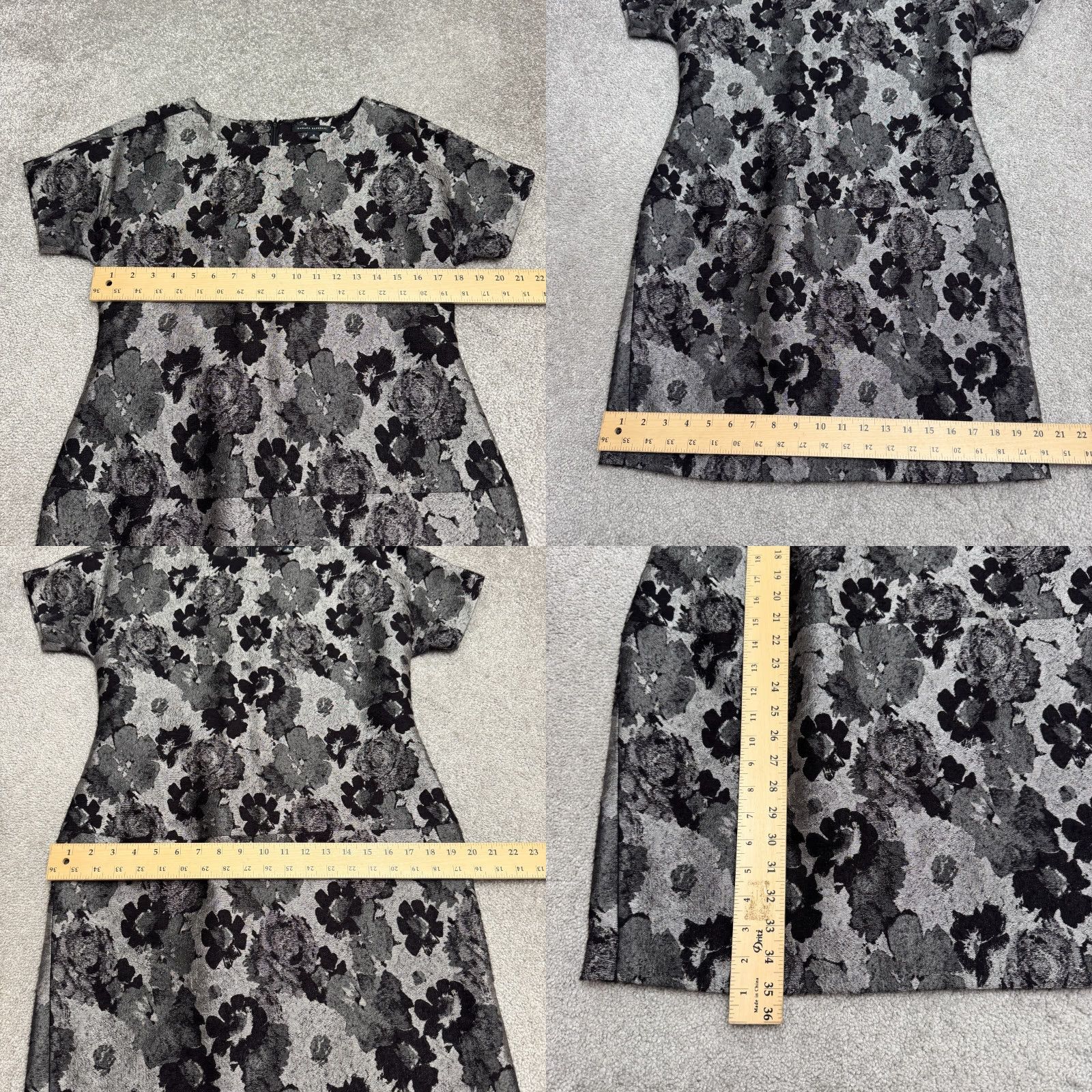 Banana Republic Banana Republic Jacquard Metallic Sift Dress Womens 8 Silver Black Wool Blend Size M / US 6-8 / IT 42-44 - 9 Thumbnail