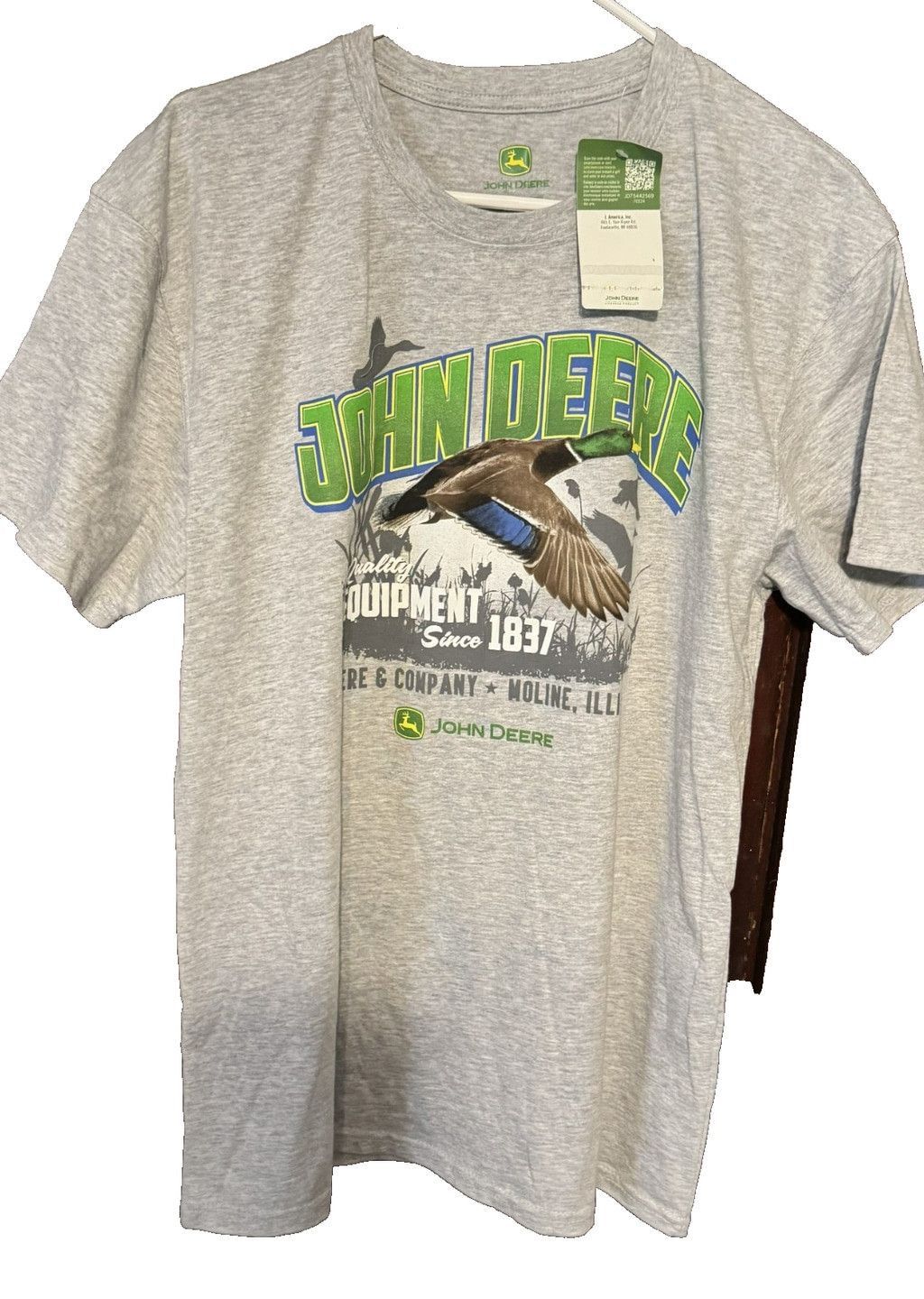 John Deere John Deere Vintage Logo T-Shirt Men Sz L Gray New With Tags Size US L / EU 52-54 / 3 - 1 Thumbnail