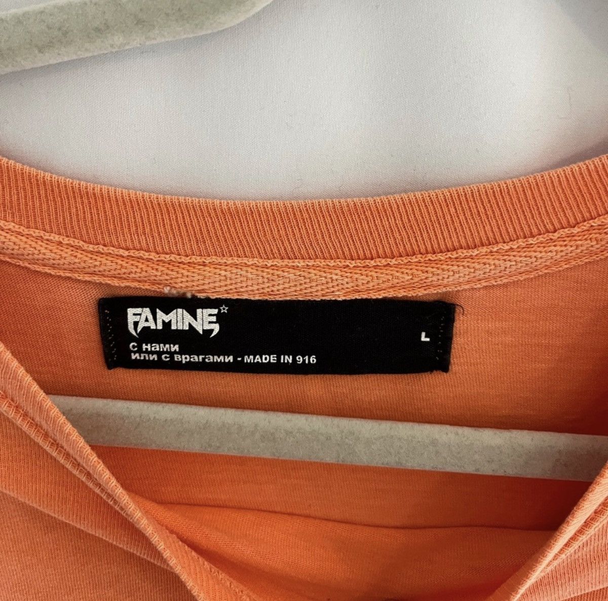 Other 2019 Famine USA Orange L/S T-Shirt Size US L / EU 52-54 / 3 - 2 Thumbnail