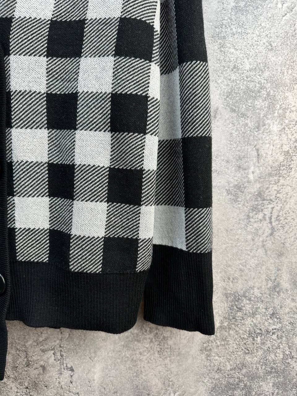 Akris RRP $1250 AKRIS PUNTO Asymmetri Jacquard Check Wool Cardigan Size M / US 6-8 / IT 42-44 - 8 Thumbnail