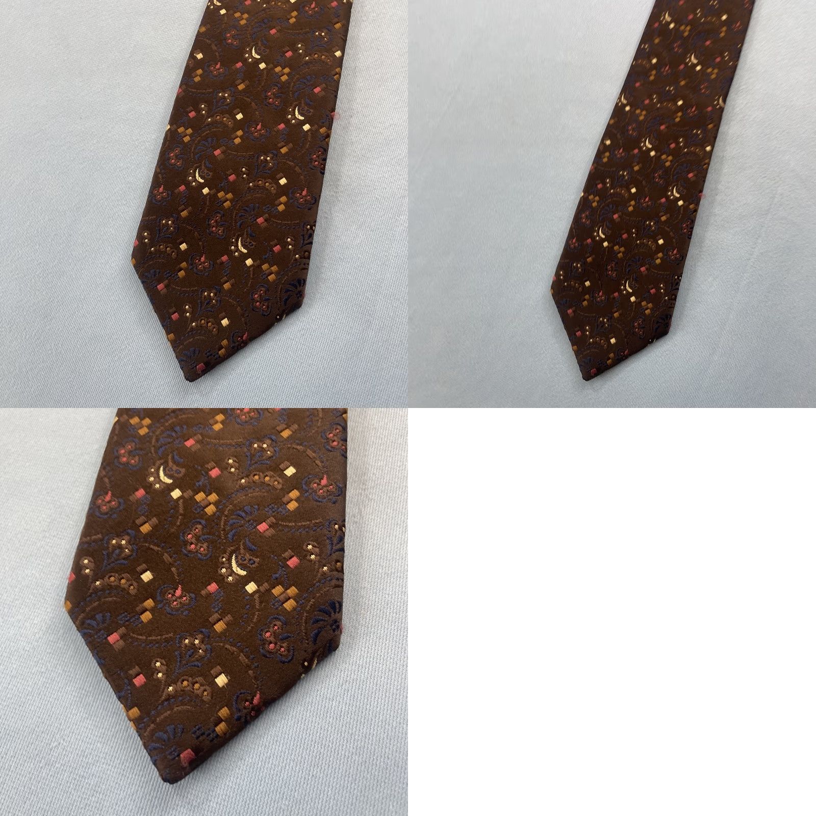 JCPenney VINTAGE JCPenney The Men's Shop Neck Tie Woven Paisley Deco Dot Brown 3x56 Capsule Necktie 1970s Men Tie Brown Size ONE SIZE - 11 Thumbnail
