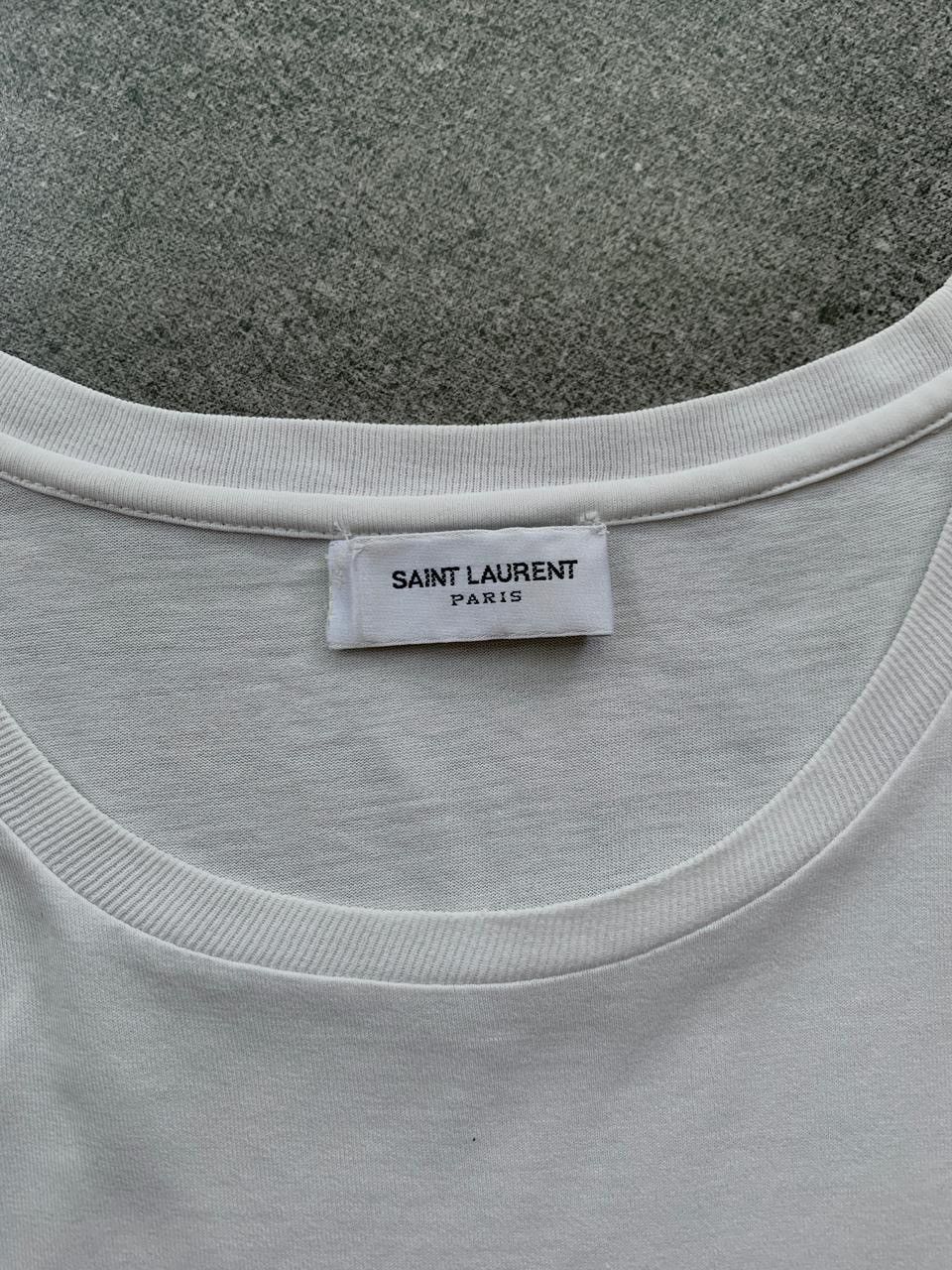 Saint Laurent Paris FREE TAX! Logo tee by Hedi Slimane Size US S / EU 44-46 / 1 - 8 Thumbnail