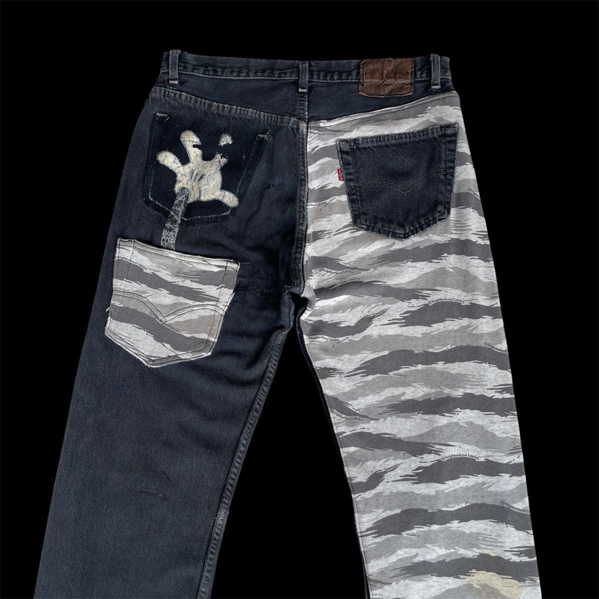 Levi's 90s Levi’s 501 Reworked Neighborhood Tiger Camo Mickey Denim Size US 34 / EU 50 - 1 Thumbnail