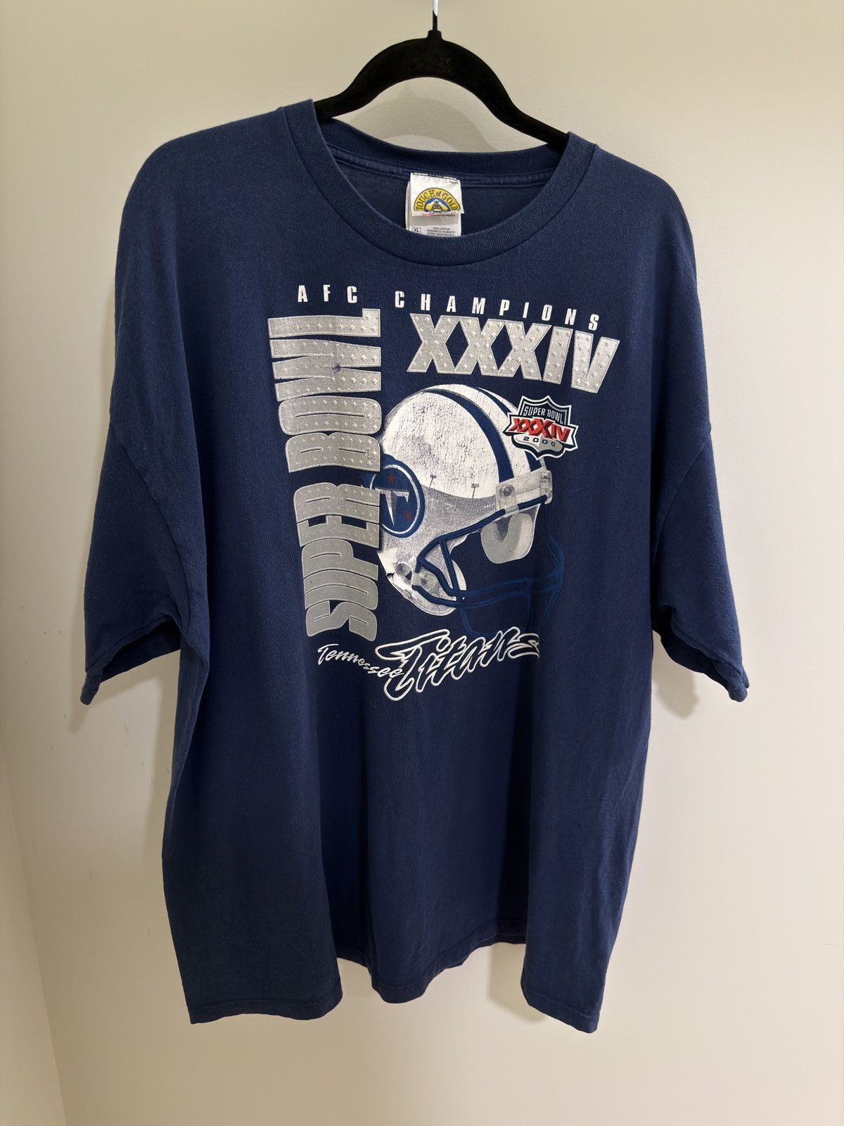 Vintage Vintage Tennessee Titans AFC Champs Super Bowl XXXIV T-Shirt Size US XL / EU 56 / 4 - 1 Thumbnail