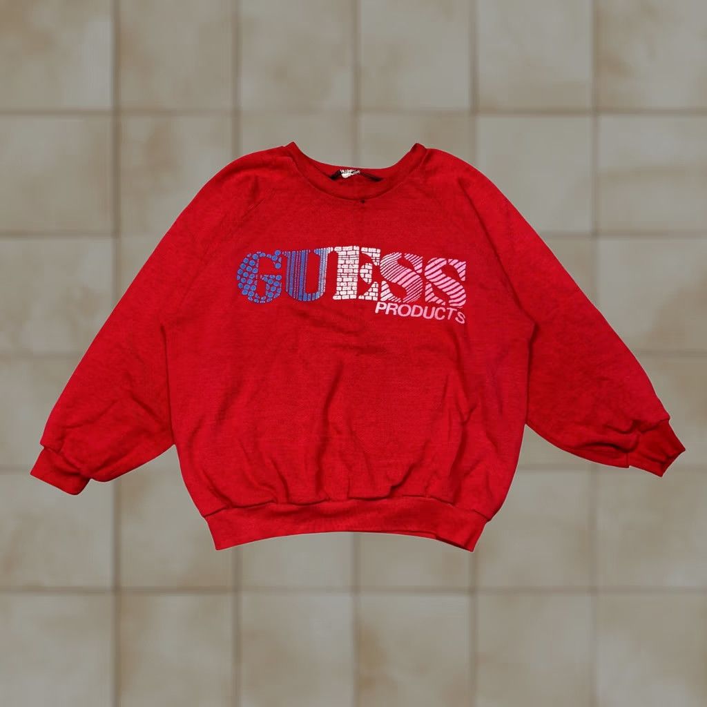 Guess VINTAGE Guess Sweatshirt Red Men's Small Raglan Crewneck 80s Size US S / EU 44-46 / 1 - 1 Thumbnail