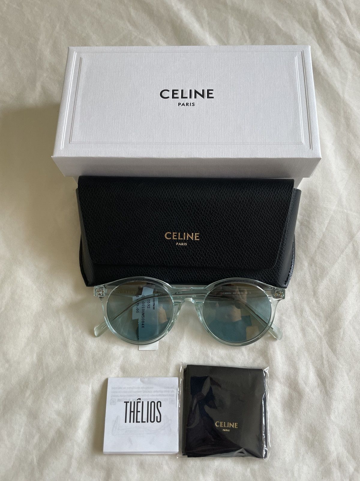 Celine CELINE CL40010U 84X Women's Round Transparent Sunglasses Size ONE SIZE - 5 Thumbnail
