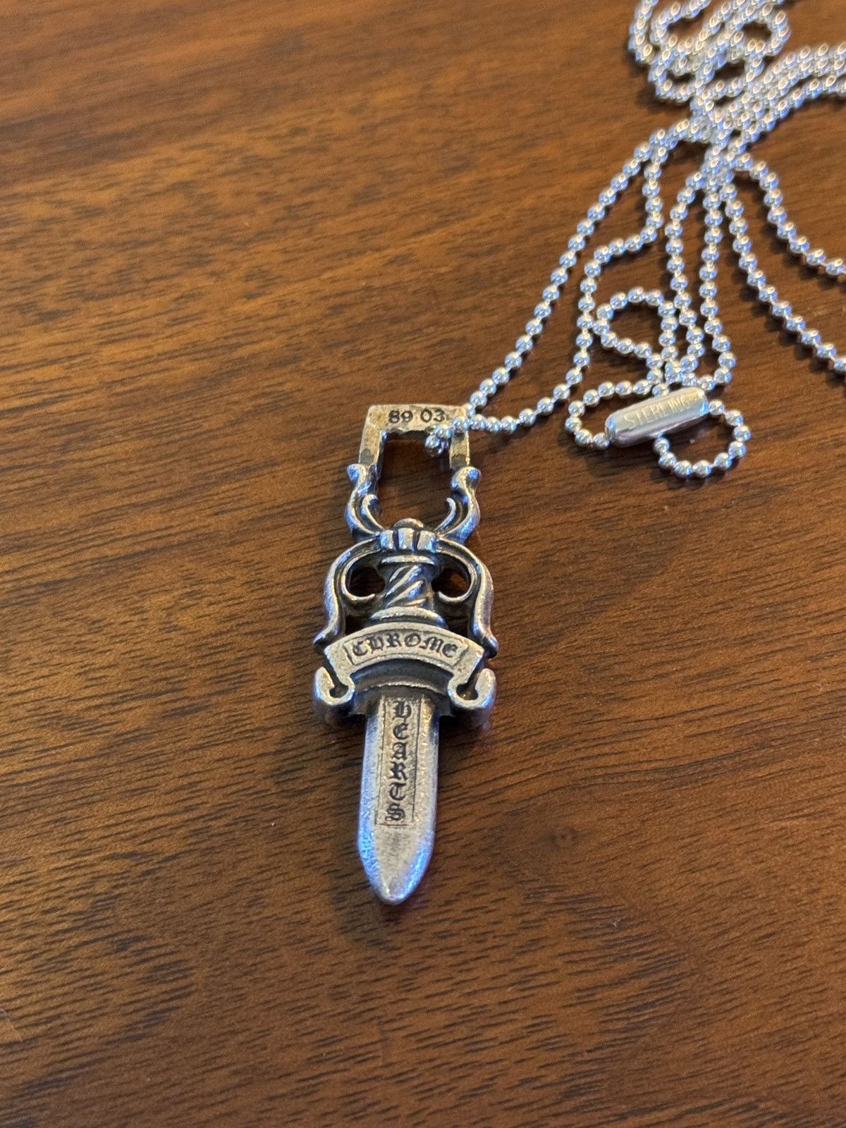 Chrome Hearts Chrome Hearts #10 Large Dagger Zipper Pendant Silver