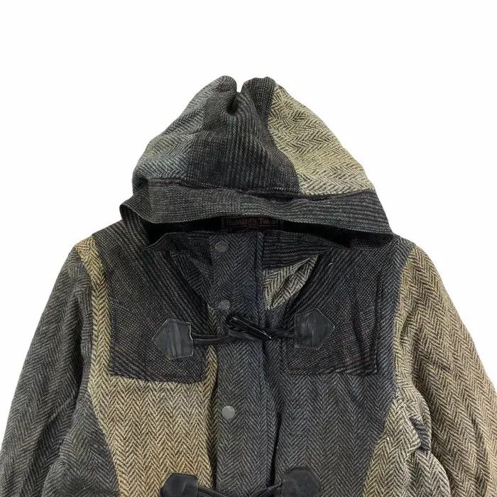 Harris Tweed Vtg 90’ HARRIS TWEED HANDWOVEN Duffel Coat Patchwork Parka Size US M / EU 48-50 / 2 - 2 Thumbnail