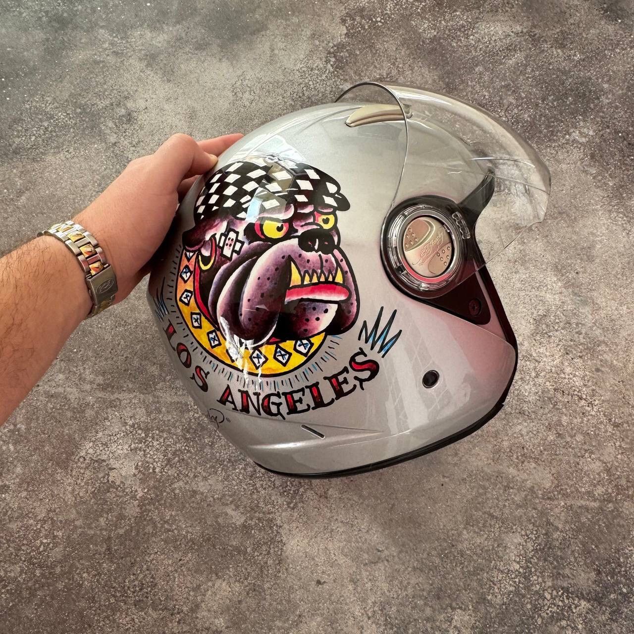 Ed Hardy Ed Hardy by Christian Audigier Vintage Motorcycle Helmet Size ONE SIZE - 2 Thumbnail