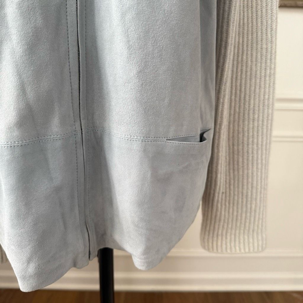 Salvatore Ferragamo Salvatore Ferragamo Wool Cashmere and Sueded Leather Full Zi Size L / US 10 / IT 46 - 4 Thumbnail