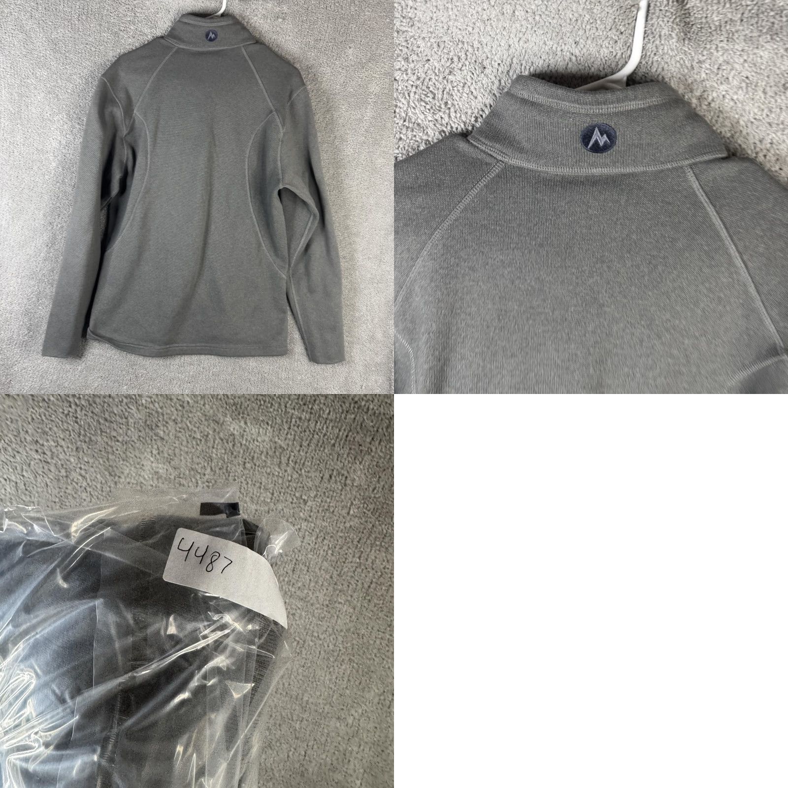 Marmot Marmot Mens Large Gray 1/4 Zip Fleece Pullover Mock Neck Chest Pocket Outdoor Hiking Shirt Size US L / EU 52-54 / 3 - 9 Thumbnail