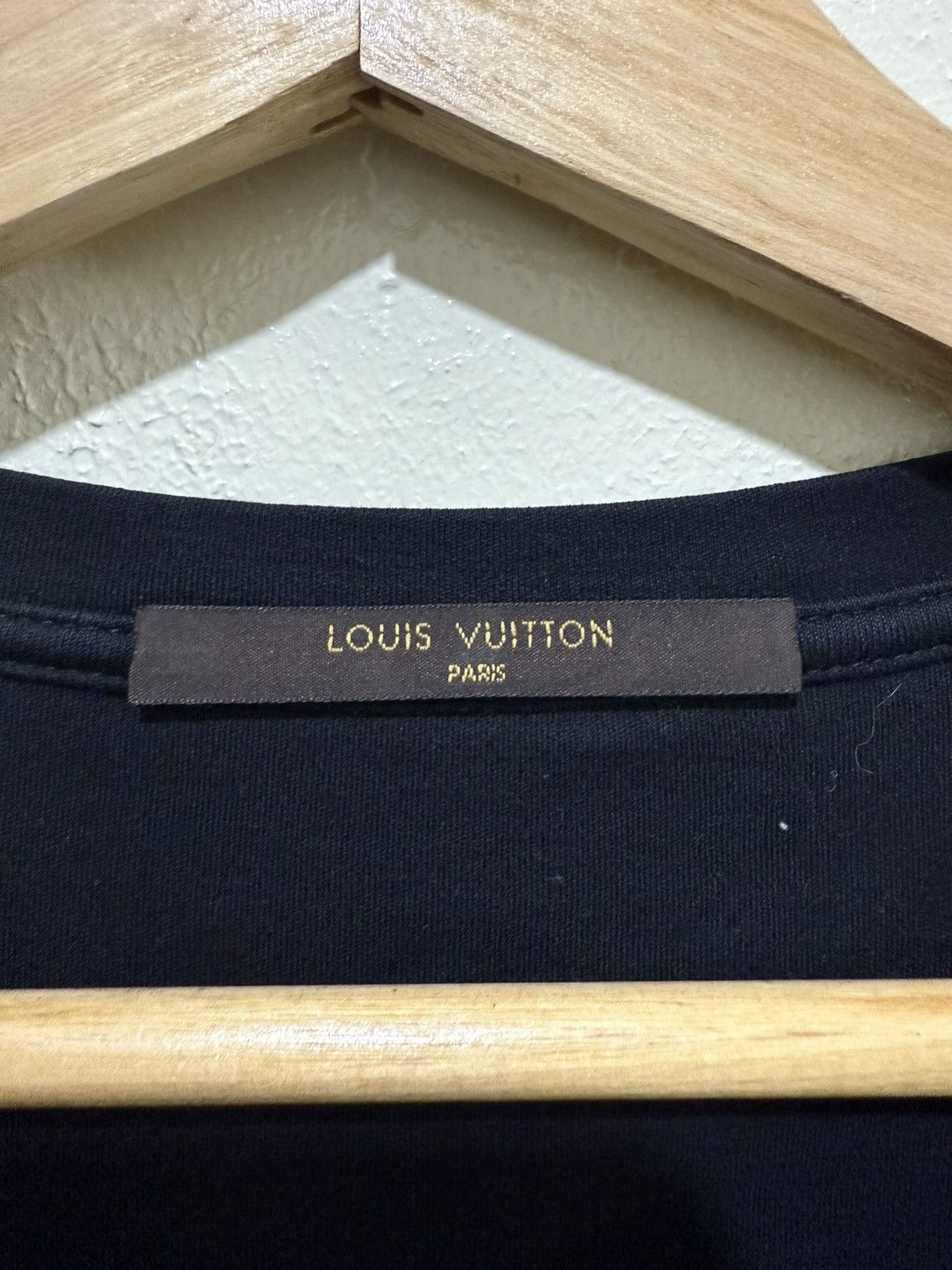 Louis Vuitton Louis Vuitton Black Damier Pocket Tee Size US L / EU 52-54 / 3 - 2 Thumbnail