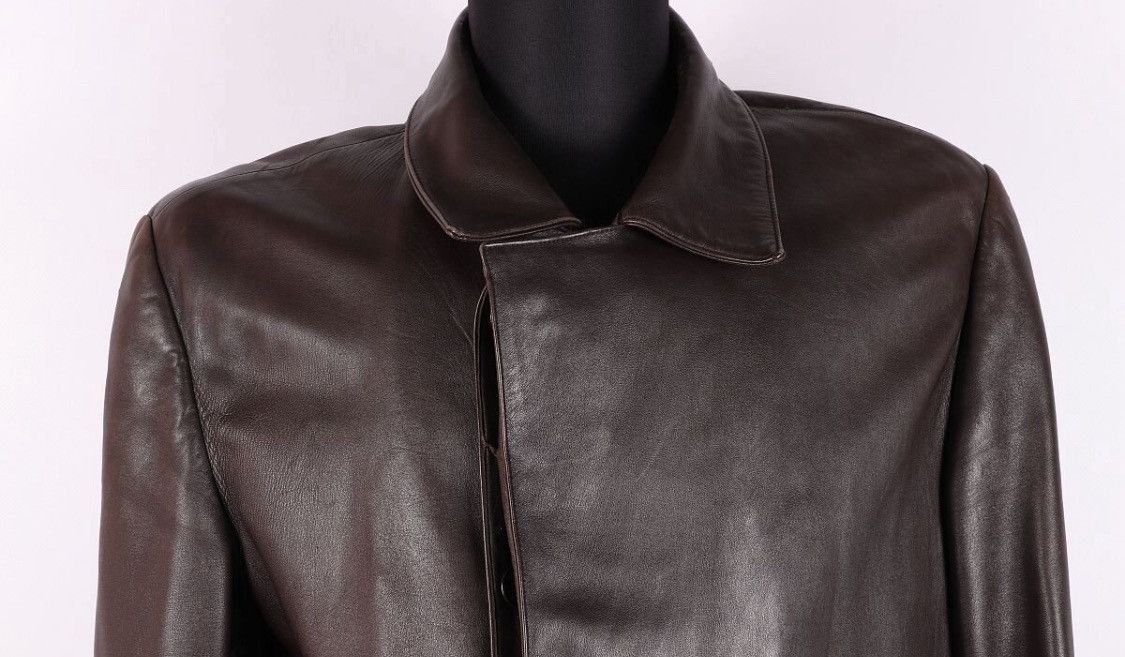 Gucci Archive Gucci by Tom Ford Leather Biker Coat Jacket Size US M / EU 48-50 / 2 - 3 Thumbnail