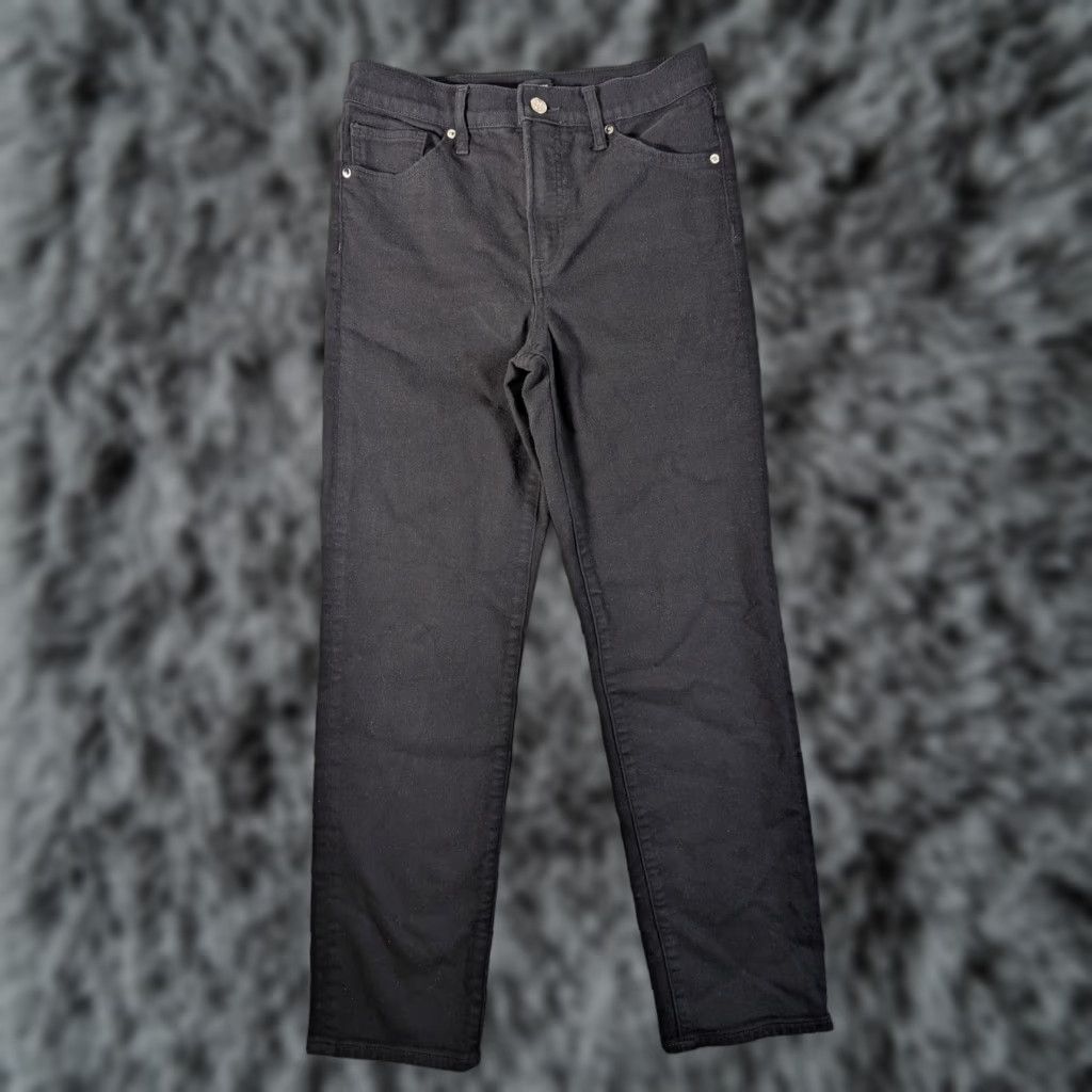 Express Express Jeans Womens 4L Ankle Straight High Rise Black Denim Conscious Edit Size 27" / US 4 / IT 40 - 1 Thumbnail
