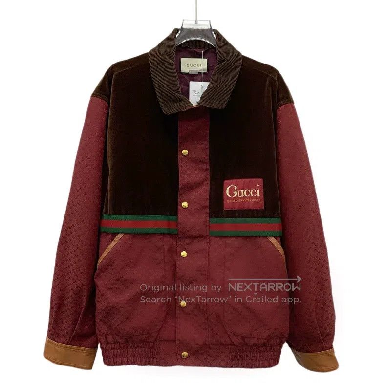 Gucci Gucci Crimson logo dark pattern full print lapel single-br Size US M / EU 48-50 / 2 - 1 Thumbnail