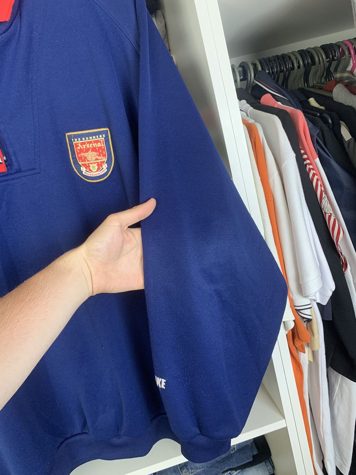 Nike Vintage 90s Nike Arsenal Soccer Sweatshirt Size US XXL / EU 58 / 5 - 11 Thumbnail