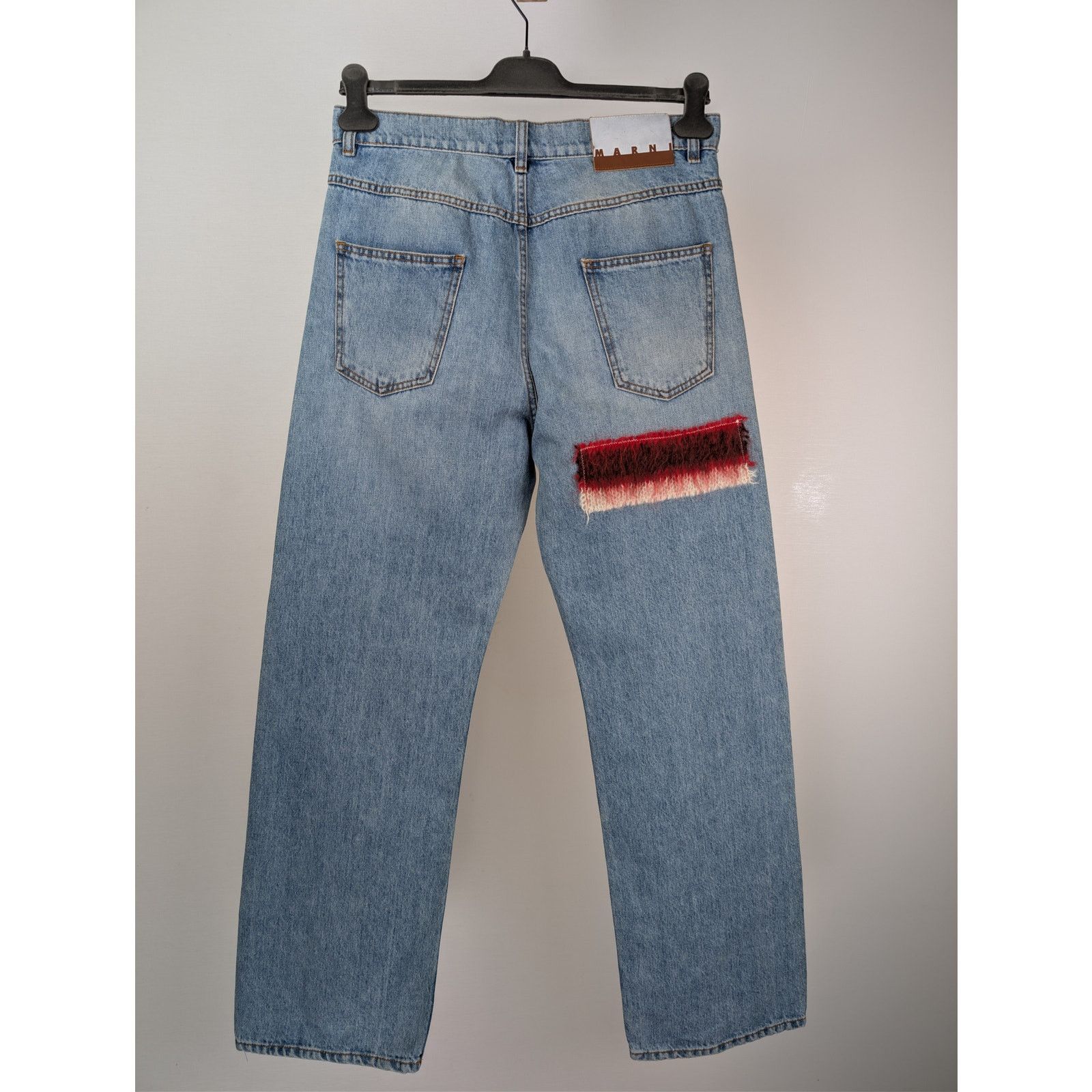 Marni o1rshd1 Embroidered Striped Patch Denim Jean Pants in Blue Size US 32 / EU 48 - 10 Thumbnail