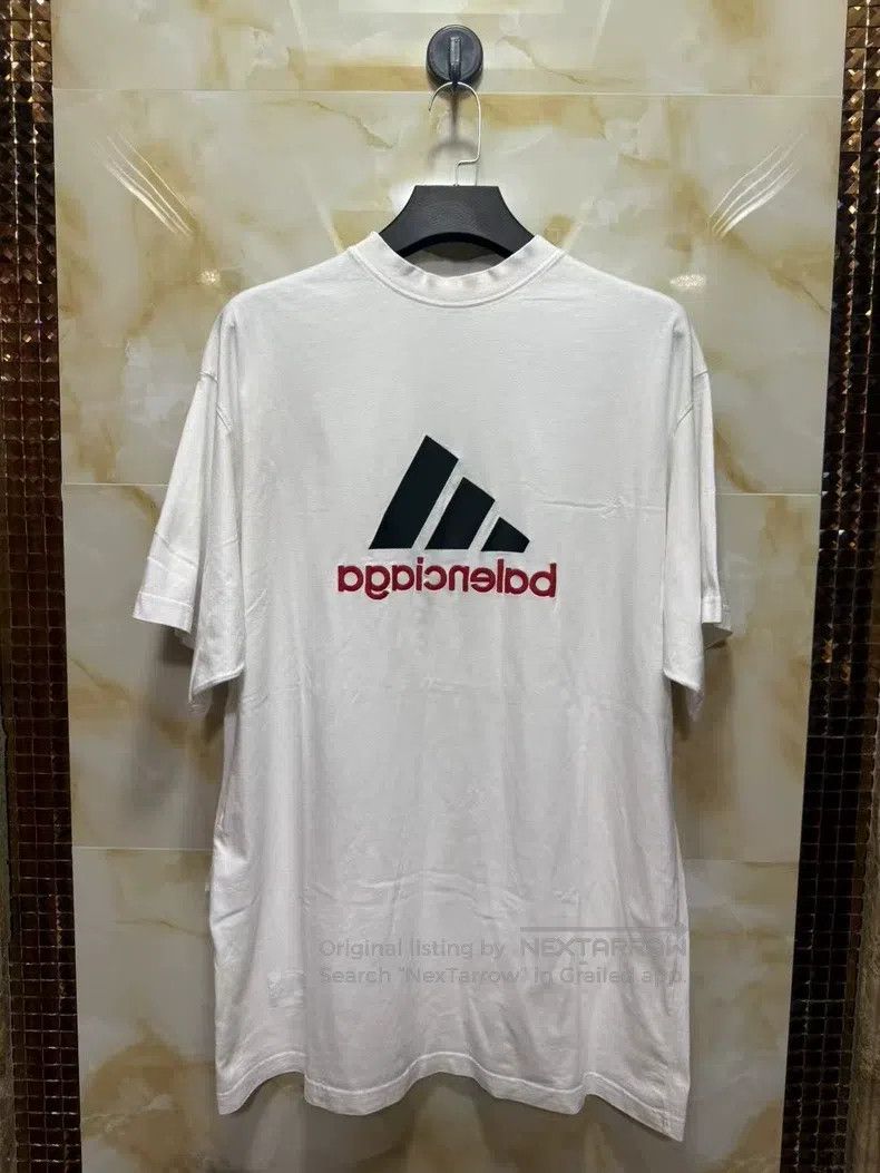 Balenciaga Balenciaga Embroidered Logo Short Sleeve T-shirt with Ribb Size US M / EU 48-50 / 2 - 1 Thumbnail