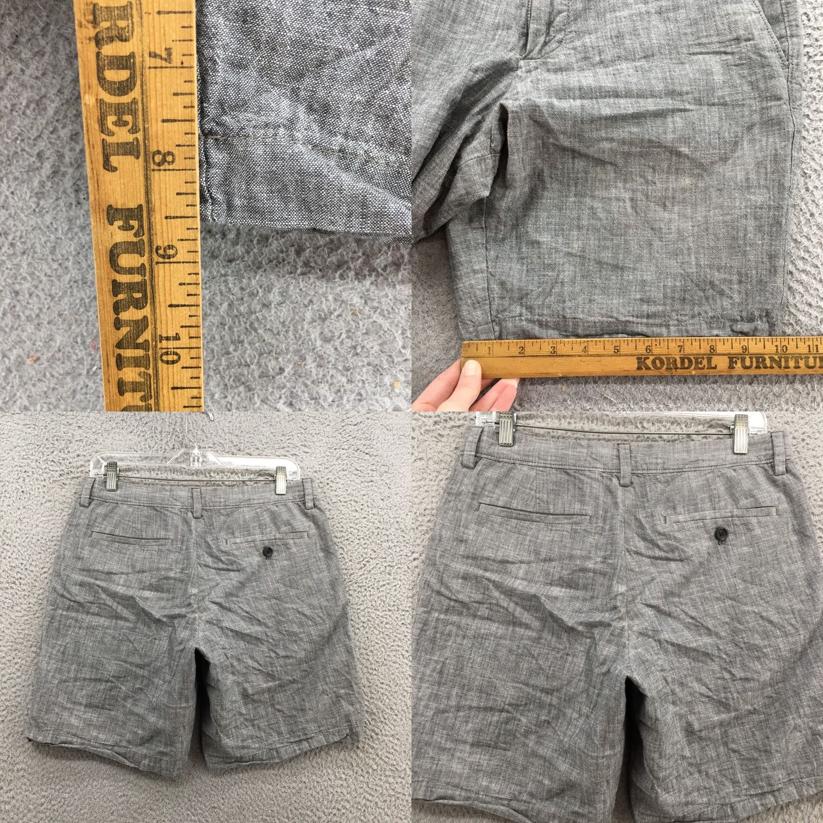 Banana Republic Banana Republic Chino Shorts Mens 30 Gray Cotton Hi-Rise Zip Fly Size US 30 / EU 46 - 8 Thumbnail