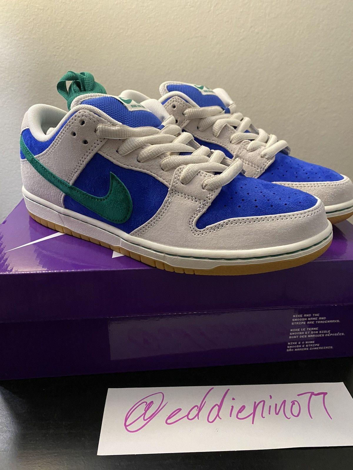 Nike Nike SB Dunk Low Pro (Hyper Royal Malachite) Size US 8.5 / EU 41-42 - 5 Thumbnail