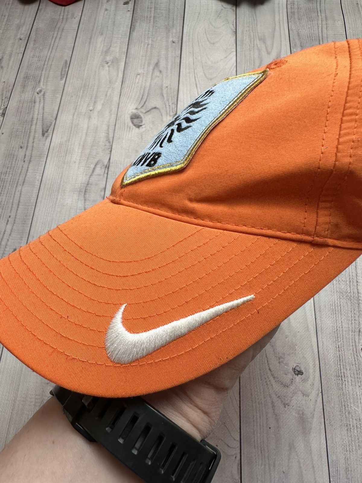 Nike × Vintage Vintage Nederland Holland Nike soccer cap orange logo Size ONE SIZE - 2 Thumbnail
