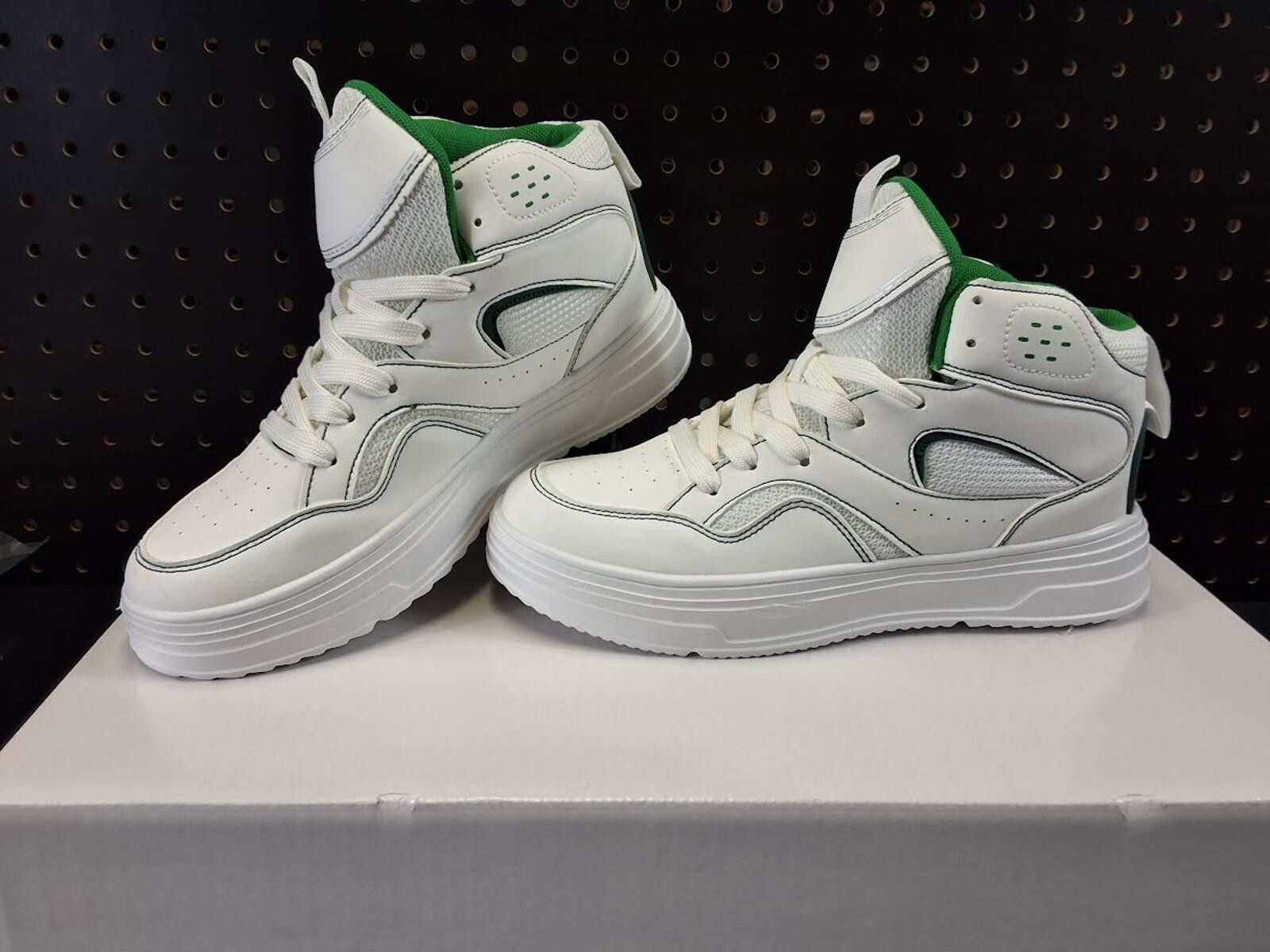 Genetic Manipulation Shinichiro Kuriya Stylish White & Green High-Top Sneakers - EU Size 40 Size ONE SIZE - 1 Thumbnail