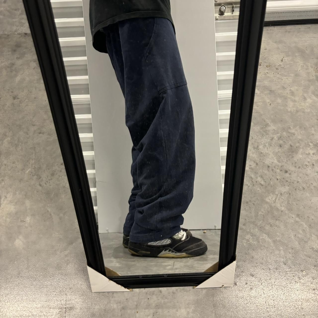 Japanese Brand × Vintage Crazy Vintage Y2K/2000s Navy Blue Skater Essential Sweatpants! Size US 34 / EU 50 - 2 Thumbnail