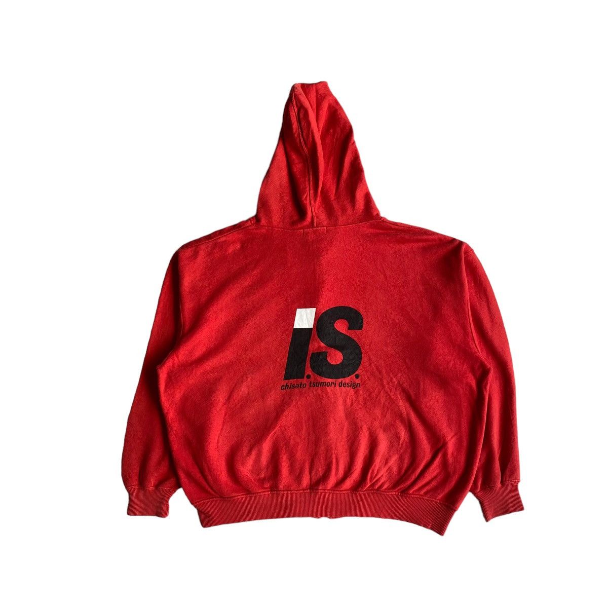 Issey Miyake × Japanese Brand × Tsumori Chisato Issey Miyake I.S Logo Red Zip Hoodie Size US M / EU 48-50 / 2 - 1 Thumbnail
