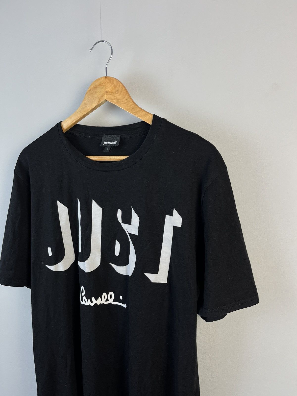 Just Cavalli × Roberto Cavalli Just Cavalli Big Logo Luxury Short Sleeve Tee Shirt Size US L / EU 52-54 / 3 - 3 Thumbnail