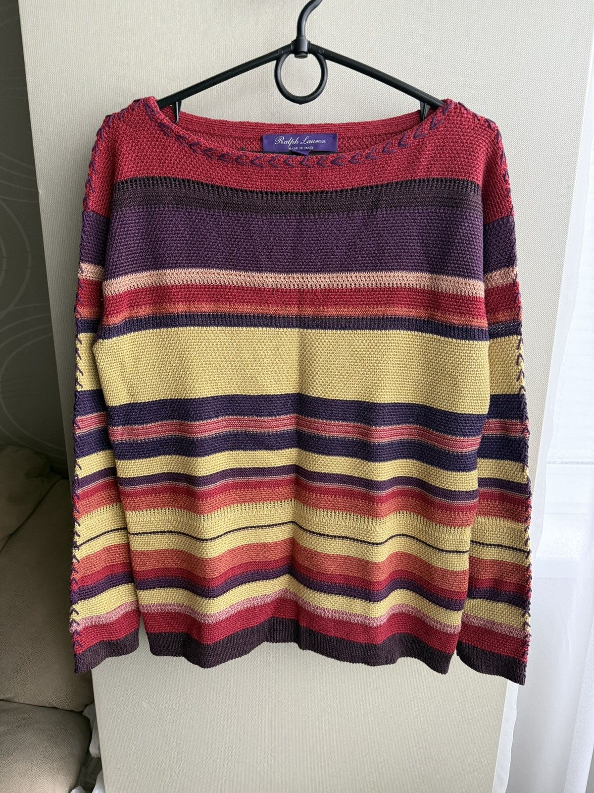 Ralph Lauren Purple Label Ralph Lauren Purple Label Linen/Silk Knit sweater Size US S / EU 44-46 / 1 - 1 Thumbnail