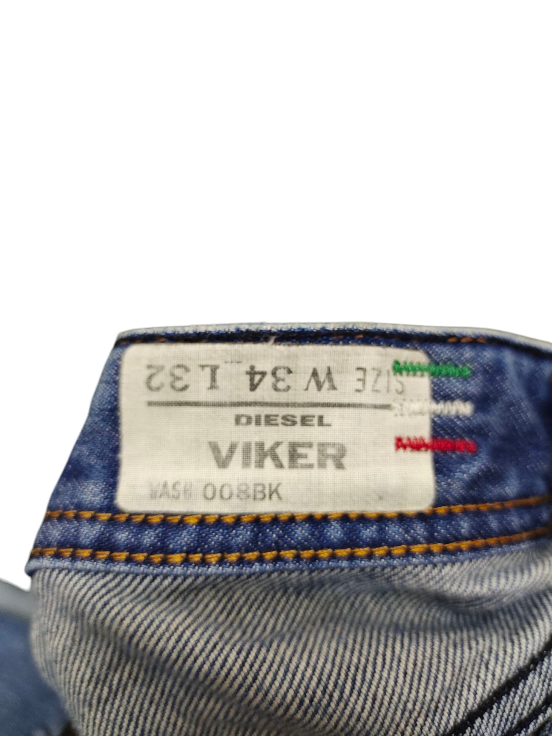 Diesel Vintage Y2k Diesel Viker Clawmark Distress Denim Jeans Size US 34 / EU 50 - 10 Thumbnail