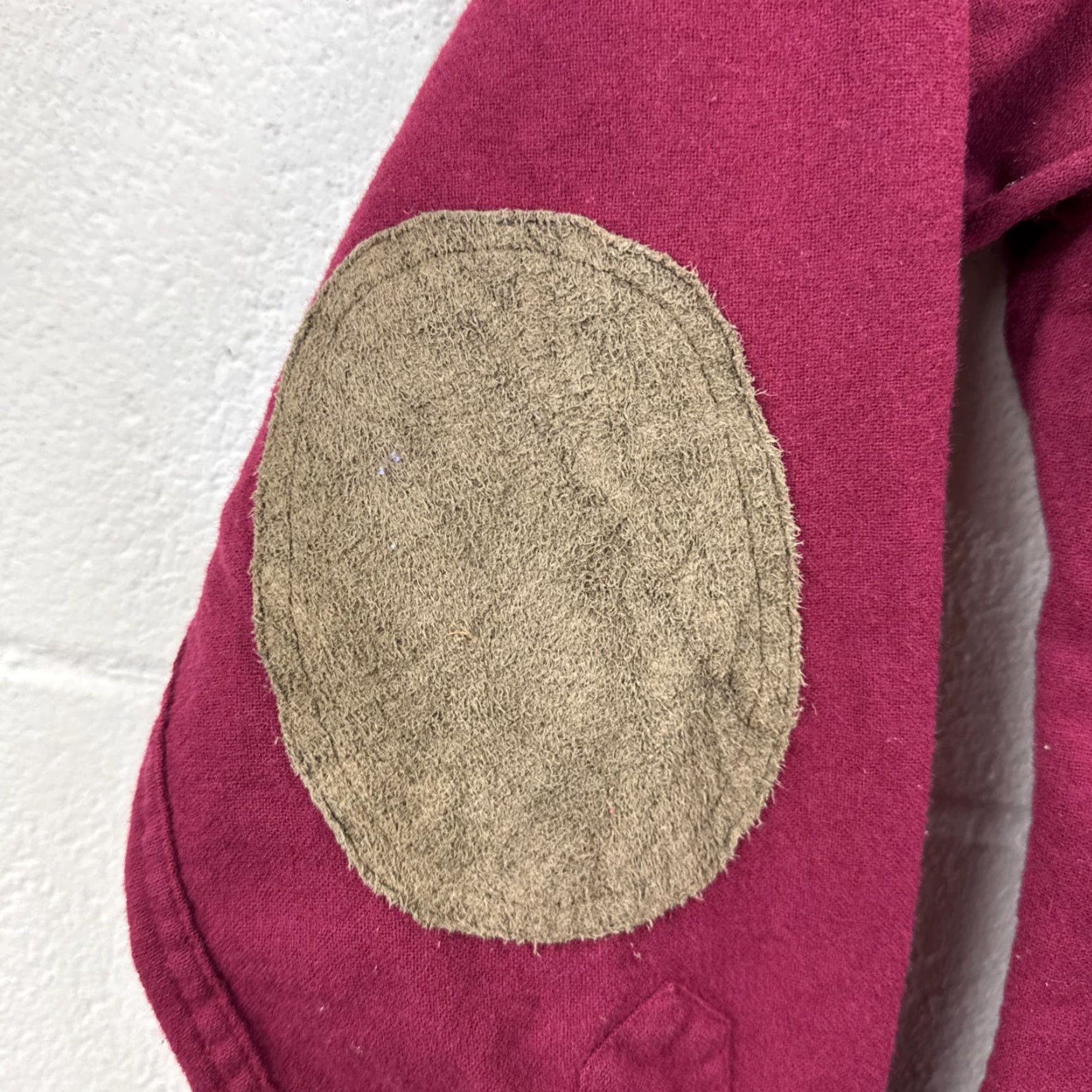 Pendleton VTG Pendleton Flannel Shirt Medium Burgundy Elbow Patches Pure Virgin Wool USA Size US M / EU 48-50 / 2 - 6 Thumbnail