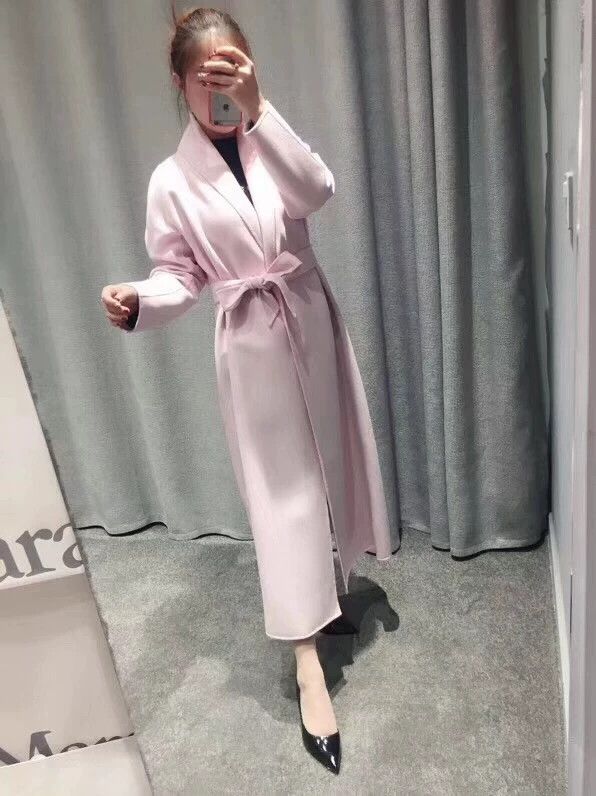 Max Mara Max Mara Long pink wool coat Size S / US 4 / IT 40 - 1 Thumbnail