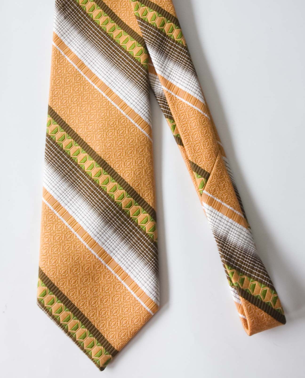 Christian Dior Monsieur Christian Dior Vintage Tie Orange Size ONE SIZE - 2 Thumbnail