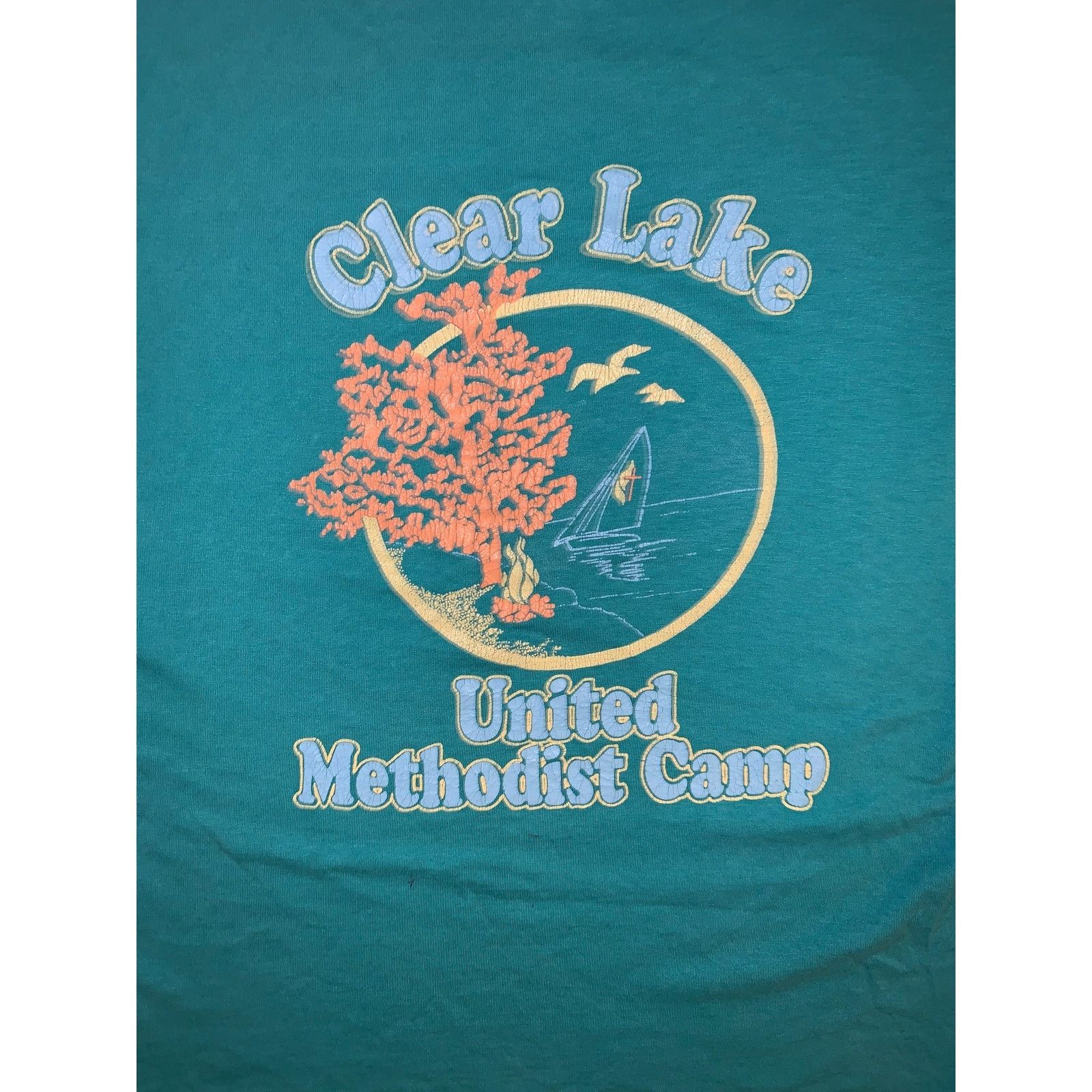 Other × Vintage Vtg 80s Clear Lake Methodist Camp Tee Single Stitch USA L Size US L / EU 52-54 / 3 - 1 Thumbnail