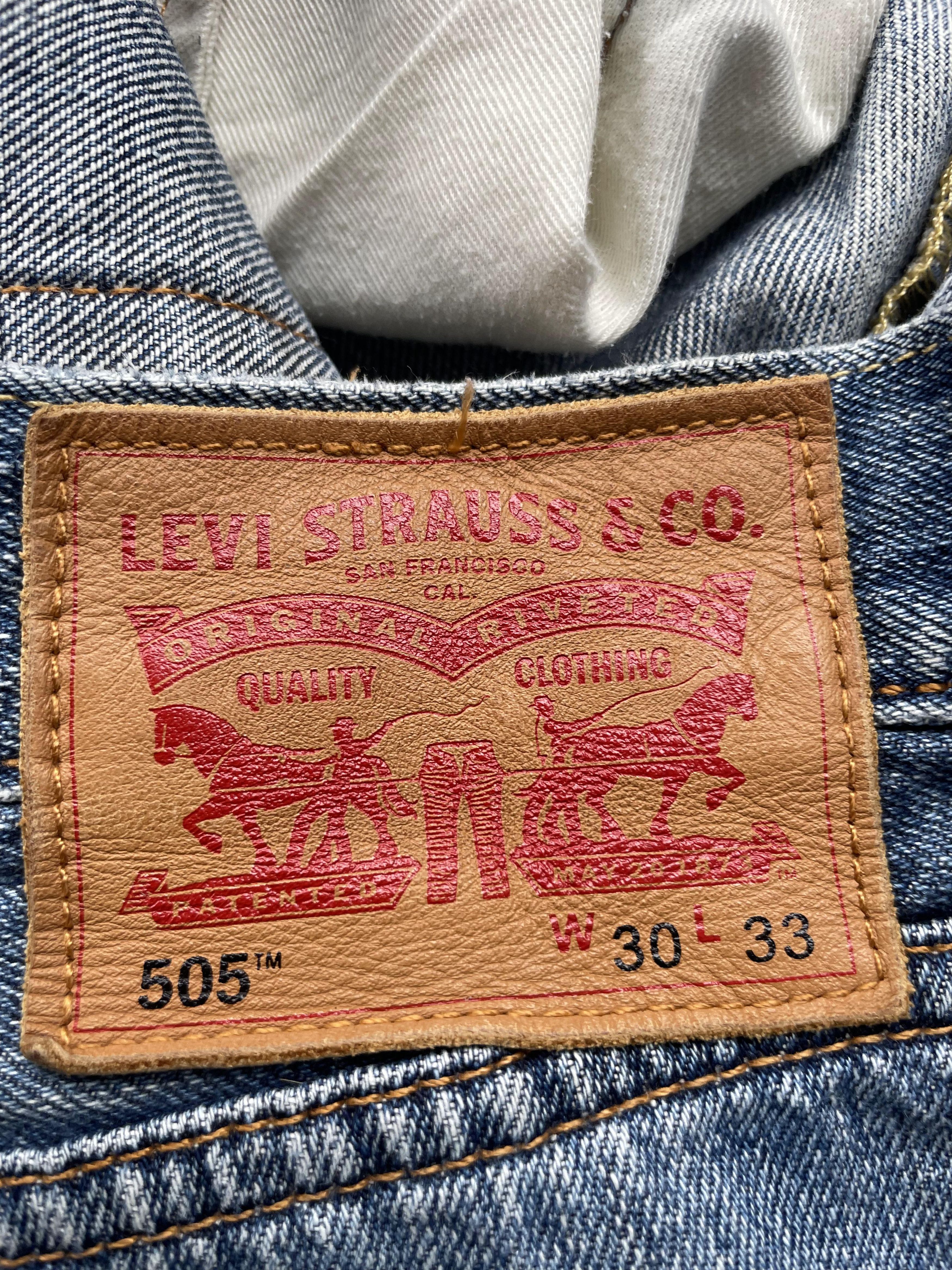 Levi's Levis 505 e Distresed Denim Size US 33 - 8 Thumbnail